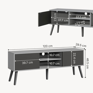 Meuble TV Eskilstuna 120 x 30 x 47 cm Plusieurs couleurs [en.casa]