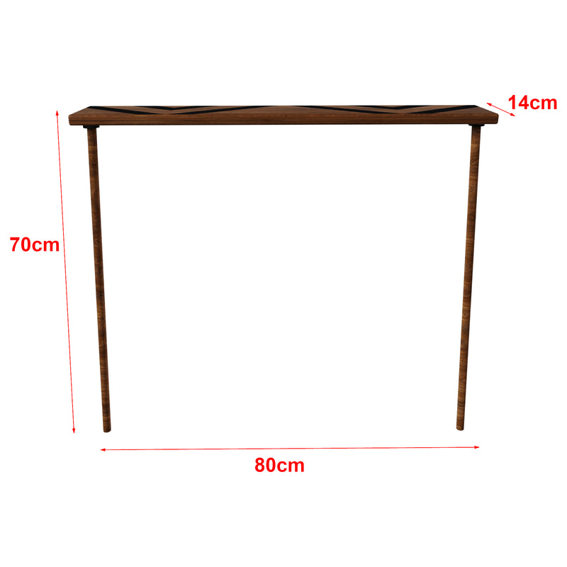Croquis coté Table console Holmsland en bois 70 x 80 x 14 cm [en.casa]