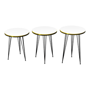 Set de 3 tables d'appoint Ry rondes gigognes [en.casa]