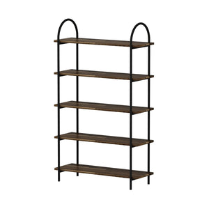 Étagère autoportante Broager à niveaux noir / effet bois ancien [en.casa]