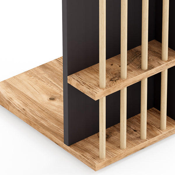 Table d'appoint Siikainen panneau de particules bois plastique 44 x 29 x 65 cm [en.casa]