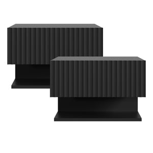 Lot de 2 tables de chevet murales Nand [en.casa]