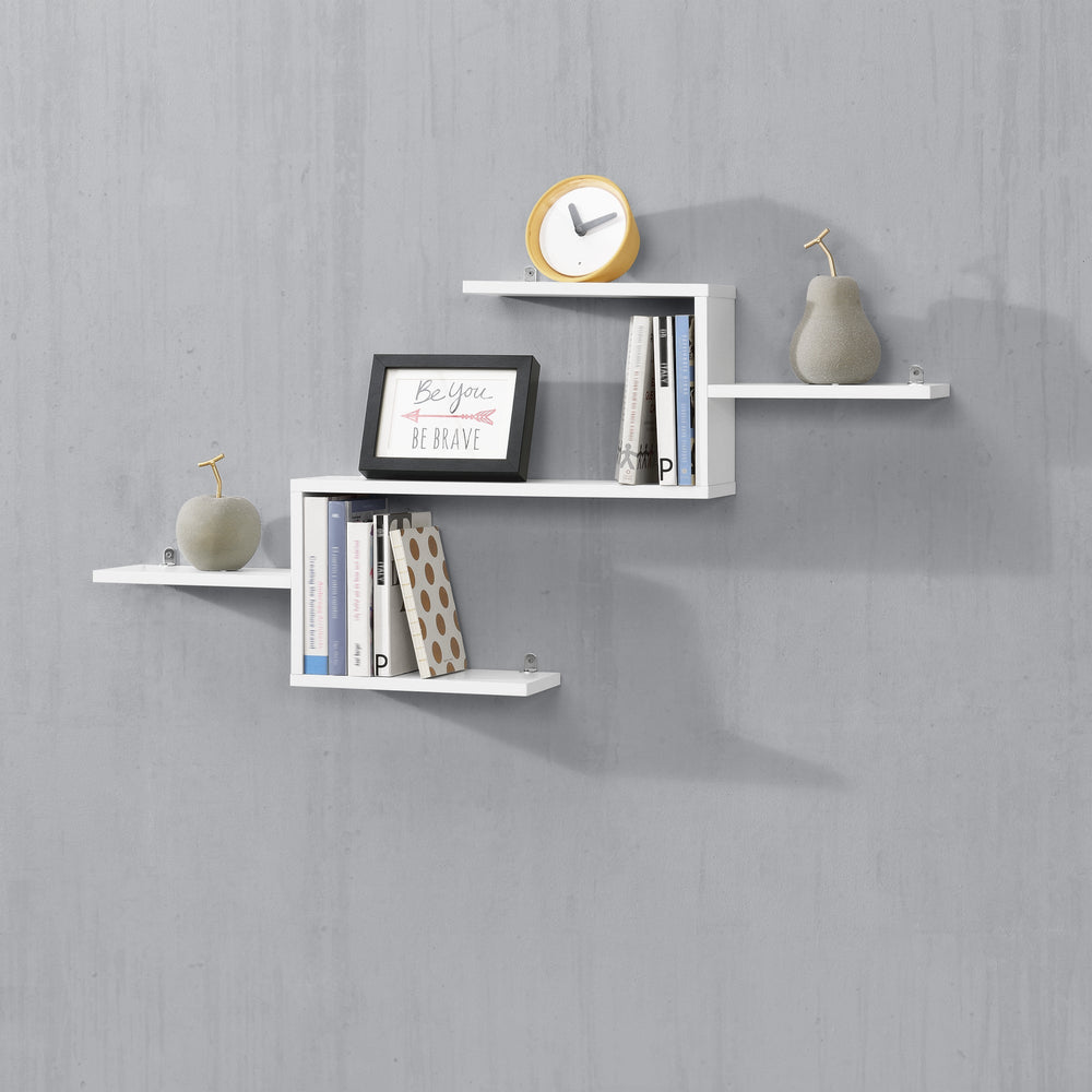 Étagère murale Flekkefjord 104 x 14,5 x 49,5 cm avec 5 étagères diff. couleurs en.casa - premiumXL