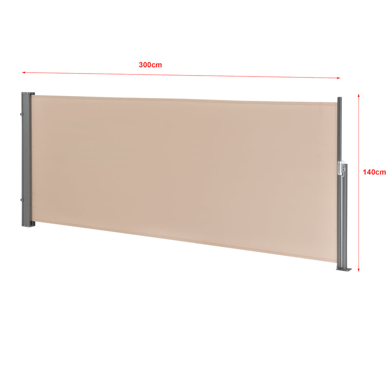Croquis coté Brise-Vue UV Plusieurs tailles et couleurs [pro.tec] 