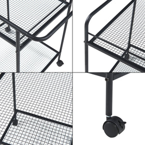 Chariot de service Hole avec 2 étagères 72 x 62 x 45 cm [en.casa]