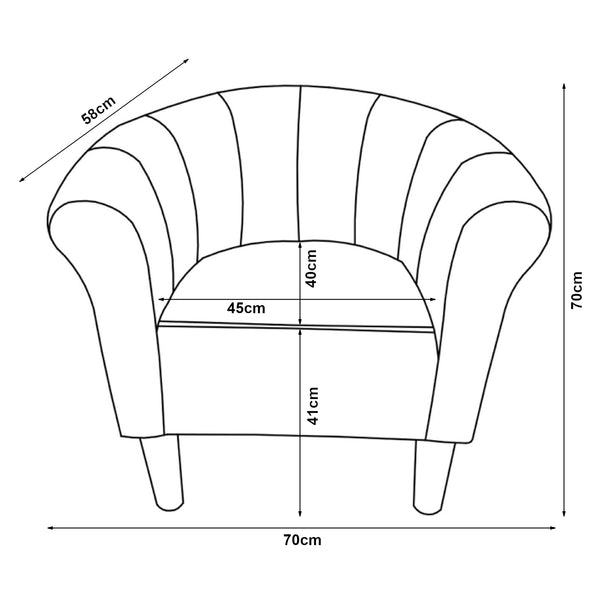 Fauteuil Jelgava 70 x 70 x 58 cm Plusieurs Couleurs [en.casa] 