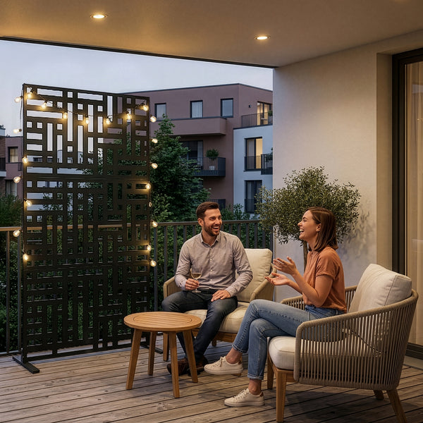 Cloison de séparation Bernalda pour extérieur et intérieur acier galvanisé casa.pro