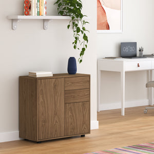 Commode Paarl 74 x 79 x 36 cm avec 2 portes [en.casa]