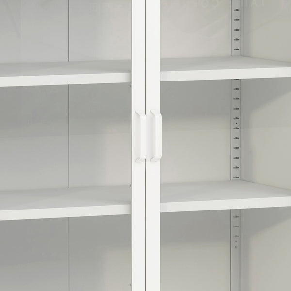 Buffet Fauske avec portes en verre en différentes couleurs [en.casa]