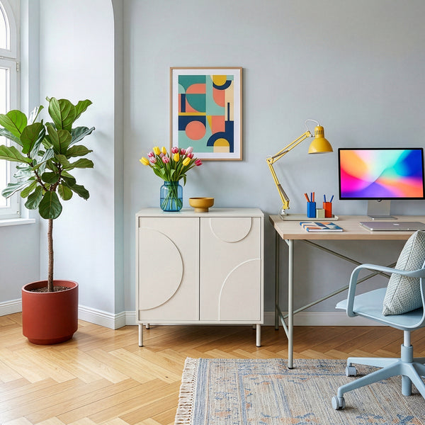 Commode Holea avec 2 portes 75 x 70 x 34 cm [en.casa] 