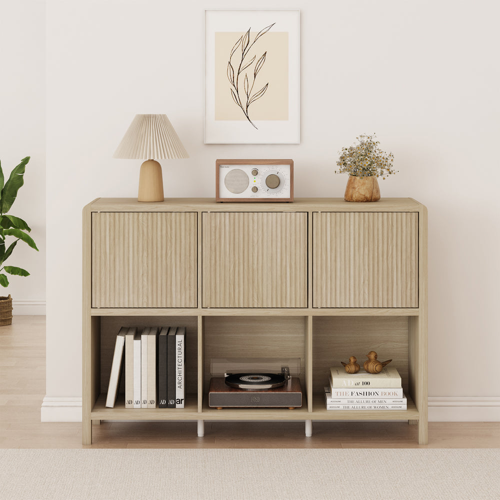 Buffet Lukkodso avec portes et compartiments [en.casa]