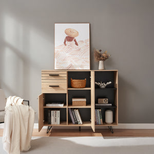 Buffet Noppen effet chêne [en.casa] 