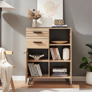 Buffet Noppen effet chêne [en.casa] 