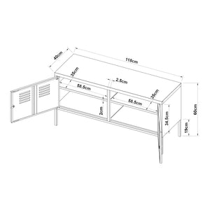 Buffet Pyhtää 118x40x60cm Acier [en.casa]
