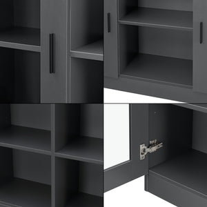 Buffet Spøttrup panneau de particules verre 70 x 120 x 31 cm [en.casa]