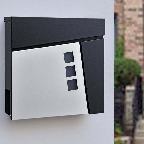 Boîte aux lettres Alfstedt 37x37x10,5 cm en acier, disponible en différentes couleurs [en.casa]