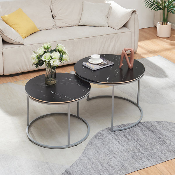 Ensemble de tables basses Skagen en lot de 2, en différentes couleurs [en.casa]