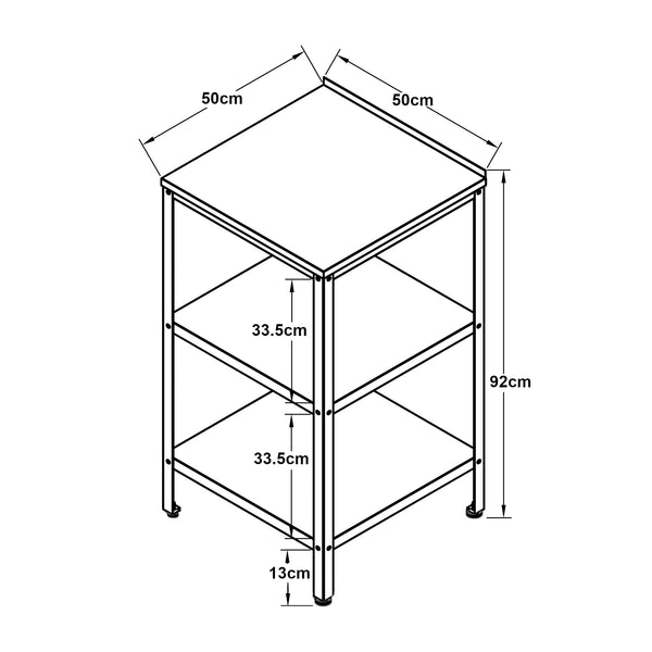 Étagère d'extérieur Bolognano acier 92 x 50 x 50 cm casa.pro