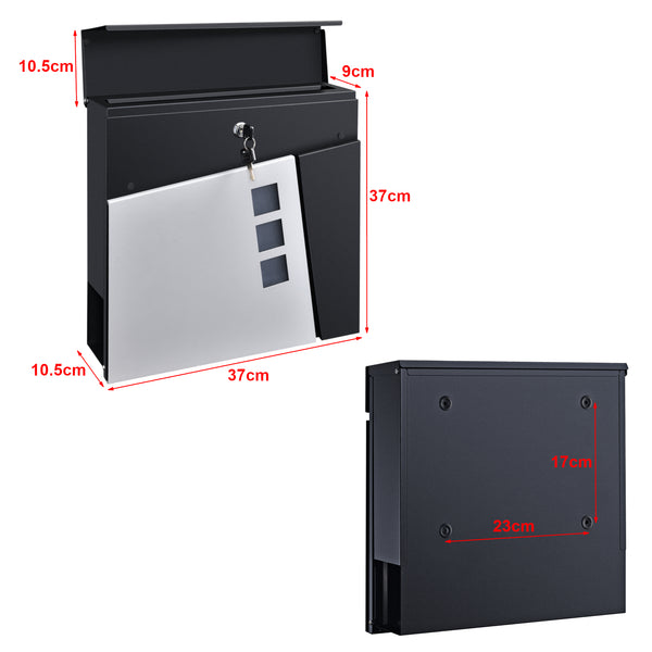Boîte aux lettres Alfstedt 37x37x10,5 cm en acier, disponible en différentes couleurs [en.casa]