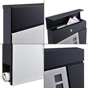 Boîte aux lettres Alfstedt 37x37x10,5 cm en acier, disponible en différentes couleurs [en.casa]