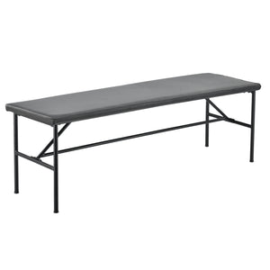 Banc rembourré 130x40x45 cm textile gris en.casa