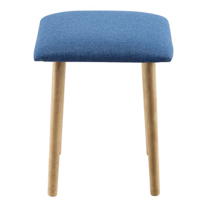 Tabouret Rembourré Design Assise Stylée pour Salon Pieds en Hêtre Polyester 46 x 36 x 36 cm [en.casa]