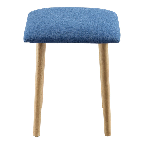 Tabouret Rembourré Design Assise Stylée pour Salon Pieds en Hêtre Polyester 46 x 36 x 36 cm [en.casa]