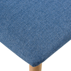 Tabouret Rembourré Design Assise Stylée pour Salon Pieds en Hêtre Polyester 46 x 36 x 36 cm [en.casa]
