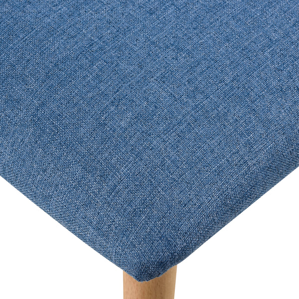 Tabouret Rembourré Design Assise Stylée pour Salon Pieds en Hêtre Polyester 46 x 36 x 36 cm [en.casa]
