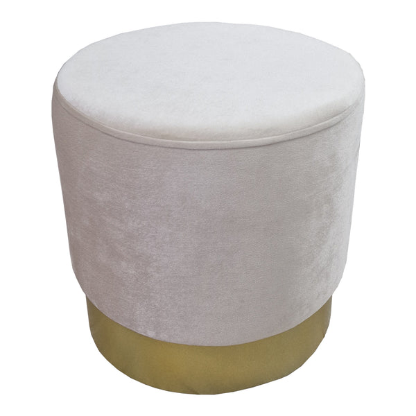 Tabouret Larvik métal velours 40 x 40 cm [en.casa]
