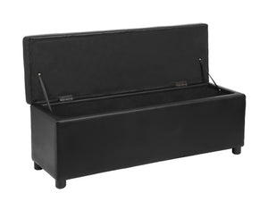 Coffre de siège Bukit 118x37x43 cm simili cuir [en.casa]