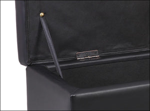 Coffre de siège Bukit 118x37x43 cm simili cuir [en.casa]