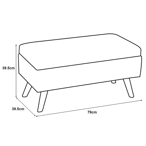 Coffre de rangement Salford 79x39,5x39,5 cm en différentes couleurs [en.casa]