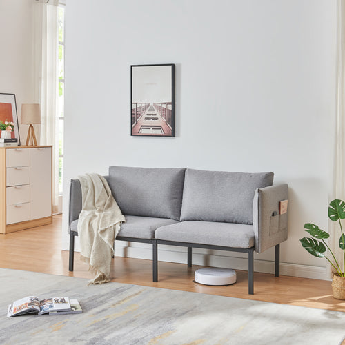 Canapé 2 places Kamar 69 x 158 x 63 cm [en.casa] 