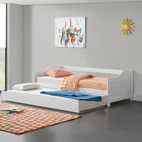 Lit gigogne 90x200 cm avec sommier à lattes [en.casa] - premiumXL