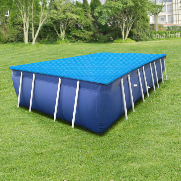 Bâche solaire de piscine à bulles bleu [en.casa]