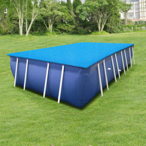 Bâche solaire de piscine à bulles bleu [en.casa]