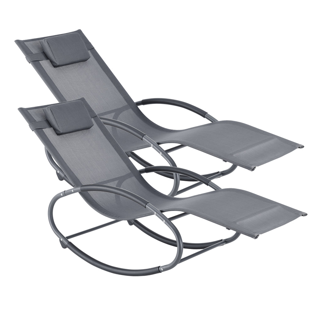 2x chaise à bascule Almaluez 120 kg diff. couleurs en.casa - premiumXL