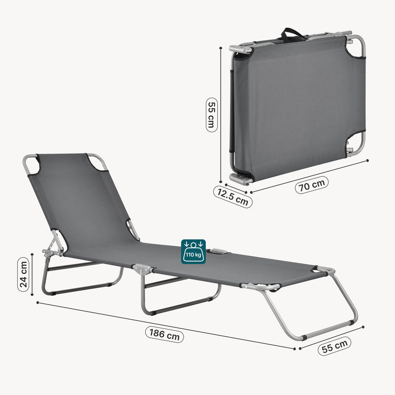 Croquis coté Transat Carcao inclinable [casa.pro]