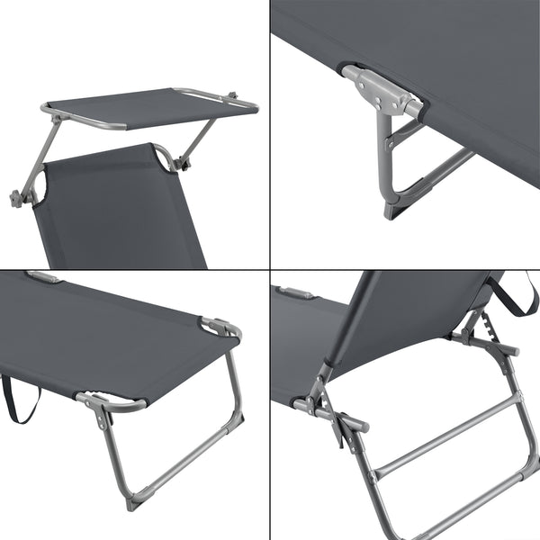 Chaise longue Getaria 189x57x28 cm [en.casa]