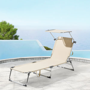 Chaise longue Legorreta Aluminium 189x57x28 cm [en.casa]