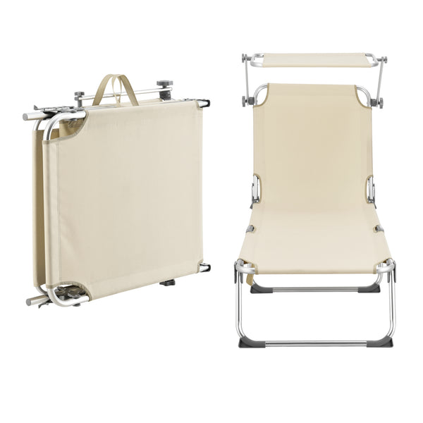 Chaise longue Legorreta Aluminium 189x57x28 cm [en.casa]