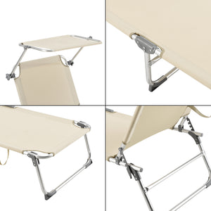 Chaise longue Legorreta Aluminium 189x57x28 cm [en.casa]