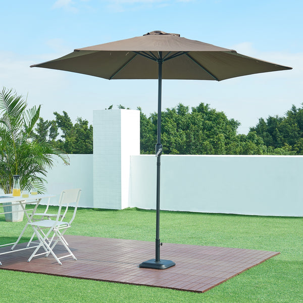 Pied de parasol Biccari avec adaptateurs 33 37 41 48 mm béton noir casa.pro