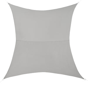 Bâche d'ombrage rectangulaire 300x500 cm gris clair en.casa