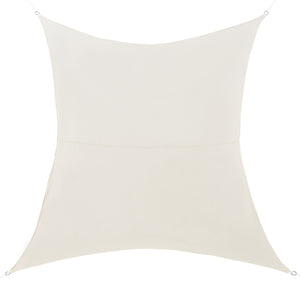 [en.casa] Voile d'Ombrage Toile d'Ombrage Toile de Protection Polyester Polyuréthane Quadrilatéral Beige 3x5 m