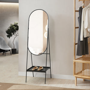 Miroir sur pied Perano avec étagère 160 x 46 cm [en.casa] - premiumXL