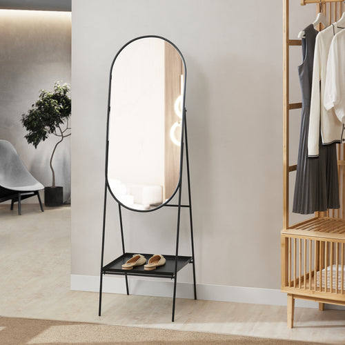 Miroir sur pied Perano avec étagère 160 x 46 cm [en.casa] - premiumXL