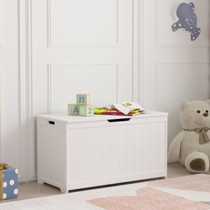 Spielzeugkiste Podek 80x40x44,5 cm Weiß [en.casa] - premiumXL