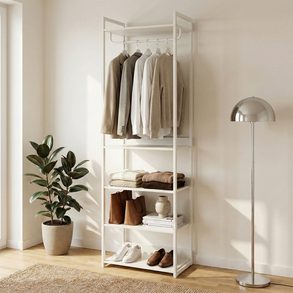 Portemanteau Jässaatka 200 x 61 x 40 cm gris [en.casa]